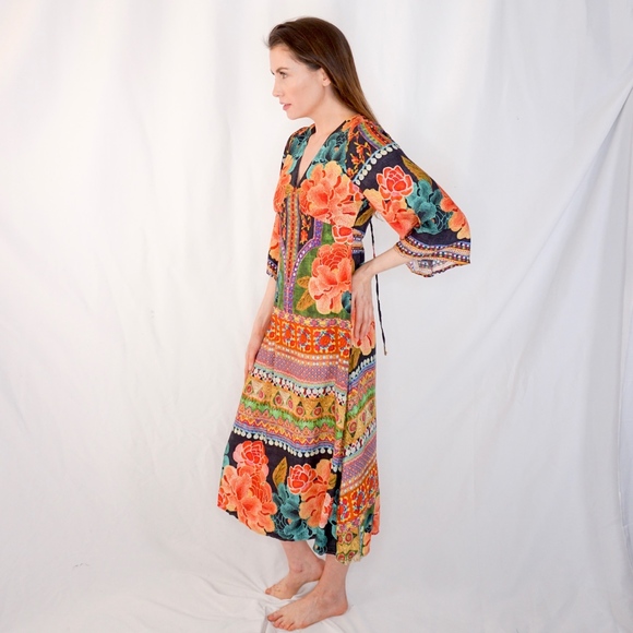 FARM RIO ANTHRO Floral Print Dress NWT 0728 - Picture 6 of 8